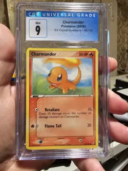 CGC 9 Charmander 48/100 EX Crystal Guardians Mint Pokemon Card - Image 1