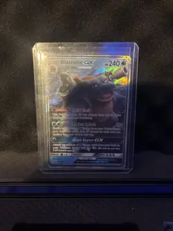 Pokemon TCG Blastoise GX 35/214 Unbroken Bonds Holo Card - Image 1