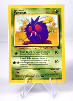 Vintage 1999 Pokemon Jungle 1st Edition Venonat #63/64 Card - Image 1