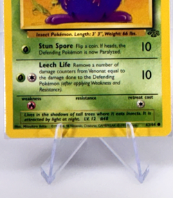Vintage 1999 Pokemon Jungle 1st Edition Venonat #63/64 Card - Image 4