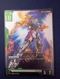 Wing Gundam Zero - GD01-024 LR - Newtype Rising - Gundam Card Game TCG - Image 1