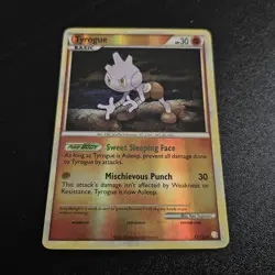 Pokemon Tyrogue Card 33/123 Reverse Holo HeartGold SoulSilver 2010 Edition - Image 1