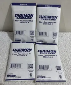 4 Packs Digimon Card Game Store Tournament Kit 2025 Vol. 4 Sealed English - Image 1