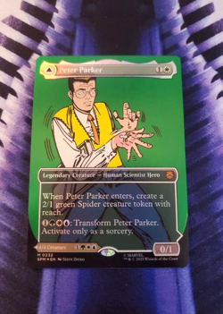 MTG Marvel Spider-Man Peter Parker No.232 Borderless English Mythic Rare Mint - Image 1