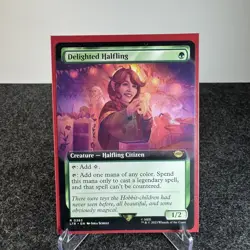 Delighted Halfling Extended Art The Lord of the Rings NM MTG - Image 1