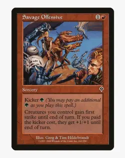 Savage Offensive | Invasion INV | Pauper Staple | MTG Gruul Anthem Kicker | LP - Image 1