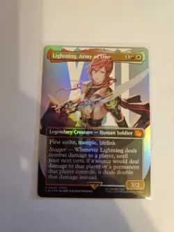 Lightning, Army of One Borderless FOIL MTG FIN Nm/M - Image 1