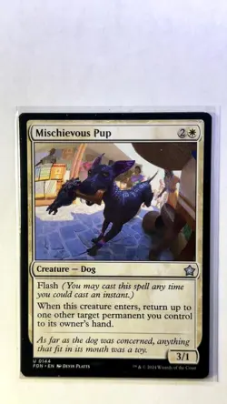 Playset (4x) Mischievous Pup -MTG- Foundations - Image 1