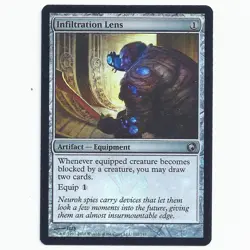MTG Infiltration Lens FOIL LP SP Scars of Mirrodin Magic the Gathering - Image 1