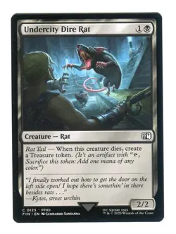 Undercity Dire Rat NM #0123 Final Fantasy FIN MTG Magic The Gathering - Image 1