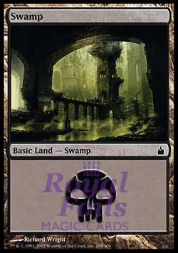 Swamp #298 2x FOIL RAV MTG Ravnica MINT basic land black - Image 1