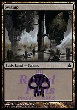 Swamp #296 2x FOIL RAV MTG Ravnica MINT basic land black - Image 1