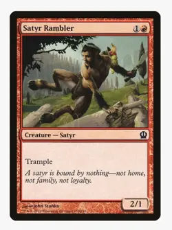 Satyr Rambler | Theros THS | MTG Pauper Aggro | Red Satyr Tribal | Trample | LP - Image 1