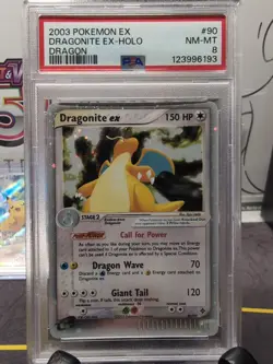 2003 Pokemon EX Dragon Holo Dragonite EX #90 PSA 8 NM-MINT - Image 1