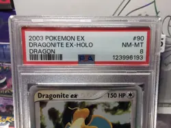 2003 Pokemon EX Dragon Holo Dragonite EX #90 PSA 8 NM-MINT - Image 5
