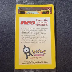 Sealed 2001 Entei Reverse Holo Pokemon Neo Discovery Black Star Movie Promo VTG - Image 1