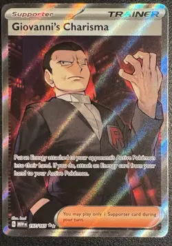 Giovanni's Charisma 197/165 Full Art SR Pokemon 151 English - Image 1