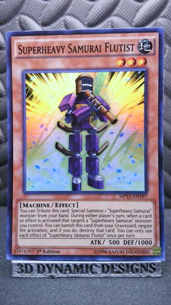| Yugioh Superheavy Samurai Flutist MP15-EN197 1st Edition Super Rare NM/M 🔥 | - Image 1