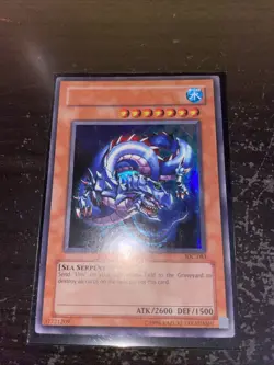 YUGIOH LEVIA-DRAGON DAEDALUS FADED/NO NAME MISPRINT ERROR LP ULTRA RARE IOC-083 - Image 1