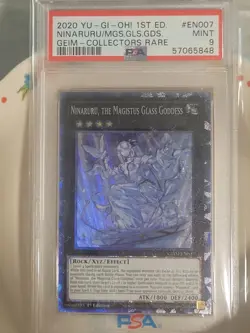 Yugioh PSA 9 MINT Ninaruru Magistus Glass Goddess GEIM-EN007 Collector's Rare - Image 1