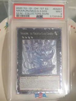 Yugioh PSA 9 MINT Ninaruru Magistus Glass Goddess GEIM-EN007 Collector's Rare - Image 2