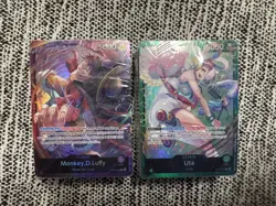 One Piece Card Game ST-18 Monkey D. Luffy & ST-16 Uta Starter Deck Only Lot - Image 1