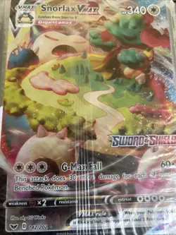 Snorlax VMAX 142/202 JUMBO Promo Pokemon Card - Gamestop Sword & Shield Sealed - Image 2