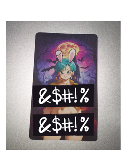 Dragon ball Bulma Halloween Waifu Card - Image 1
