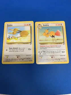 Dodrio 37/130 and Doduo 72/130 Base Set 2 Pokemon Lot of 2 Cards LP-NM - Image 1