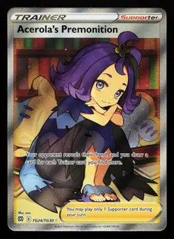 Acerola's Premonition TG24/TG30 Ultra Rare Brilliant Stars Pokemon Card - Image 1