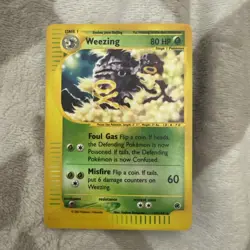 🔥 Weezing 32/165 Holo Rare Expedition Pokemon TCG MP WOTC Vintage Card - Image 1