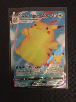 HOLO Surfing Pikachu VMAX 009/025 NM / M - Pokemon 25th Celebrations Card NM - Image 1