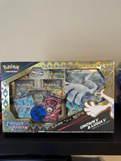 Pokemon Crown Zenith Unown v Lugia v Special Collection Trading Card Game - Image 1