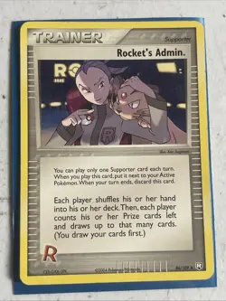 Rocket’s Admin 86/109 Team Rocket Returns Non-Holo Pokemon Card TCG - Image 1