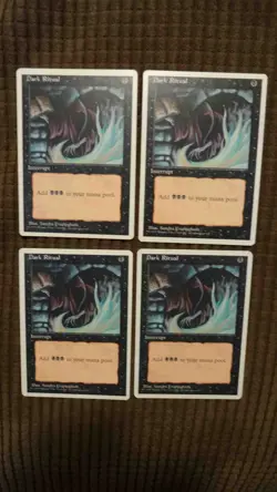 Magic: the Gathering / MtG Dark Ritual x4 Fourth Edition - Image 1