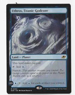 MTG, EOE, Mythic, Uthros, Ttanic Godcore, Land-planet - Image 1