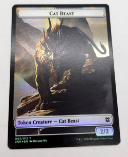 Foil - Cat Beast // Insect Double-sided Token - Zendikar Rising (ZNR) - MTG - Image 1