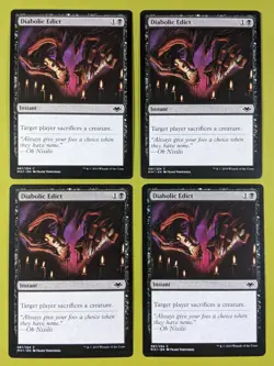 Diabolic Edict x4 Modern Horizons 4x Playset Magic the Gathering MTG - Image 1