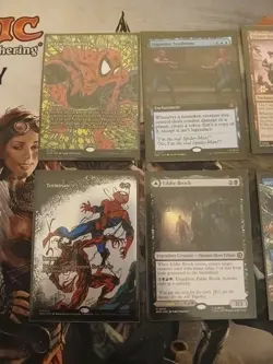 Magic The Gathering Spiderman Lot. Terminate Foil. Eddie Brock, Spider-man 2099 - Image 2
