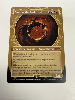 MTG Magic The Gathering Lord Of The Rings Sauron The Dark Lord Showcase Rare - Image 1