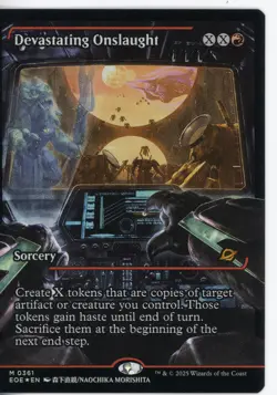 2025 Magic the Gathering Devastating Onslaught Sorcery Showcase Foil Near Mint - Image 1