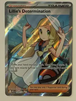 Pokemon TCG Mega Evolution Lillie’s Determination Full Art Trainer Card 169 NM - Image 1