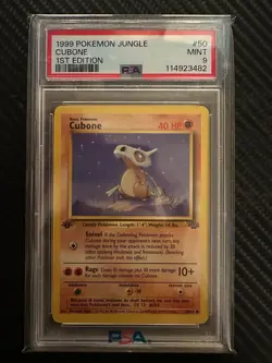 Cubone 50/64 1ST EDITION PSA 9 POKEMON JUNGLE SET COMES WITH 2 RANDOM HOLOS - Image 2