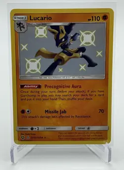 Pokemon TCG Lucario SV22/SV94 SM Hidden Fates Shiny Vault, NM - Image 1