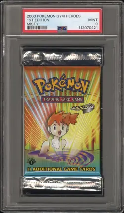 2000 POKEMON GYM HEROES PACK 1ST EDITION -MISTY FOIL PSA 9 - Image 1