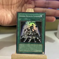 Inferno Reckless Summon DP2-EN025 Holographic Unlimited Yu-Gi-Oh! Card HP - Image 1