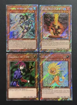 2025 YUGIOH RA04 1ST ED PLATINUM SECRET RARE MAGICIAN OF FAITH NM BONUS SET - Image 1