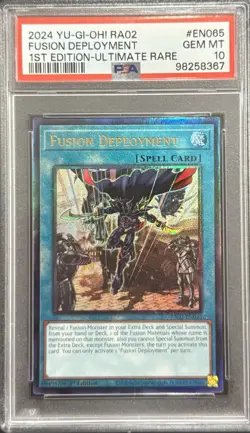 2024 PSA 10 YUGIOH RA02 ULTIMATE RARE FUSION DEPLOYMENT 💎 - Image 1