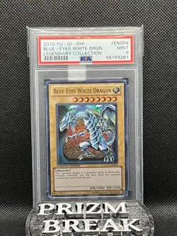 2010 YuGiOh Legendary Collection Blue-Eyes White Dragon Ultra Rare #EN004 PSA 9 - Image 1