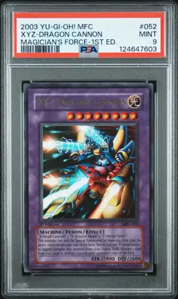 2003 Yu-Gi-Oh! XYZ-Dragon Cannon Magicians Force MFC 1st Edition Ultra PSA 9 - Image 1